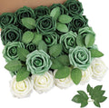 AmyHomie Forest Shades Rose 25pcs Real Looking Artificial Flowers w/Stem | by AmyHomie