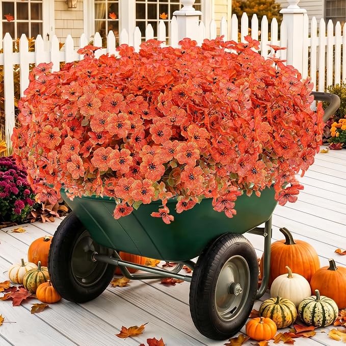 13 Bundles Artificial Fall Flowers Fake Mums - Image 4