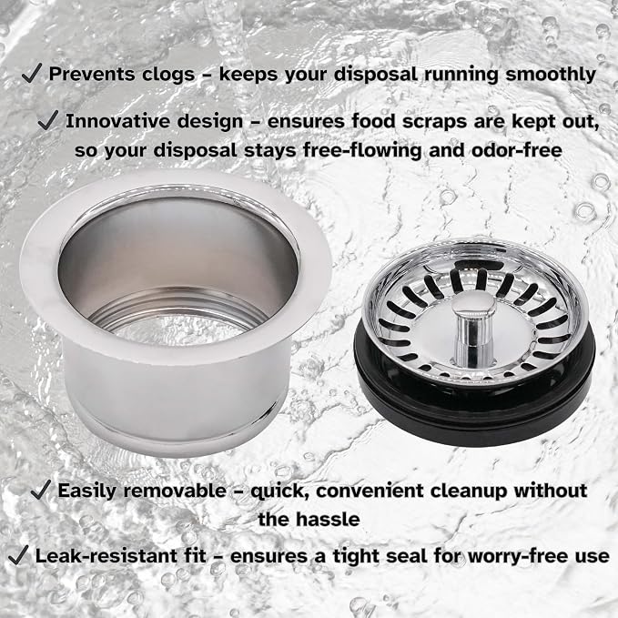 Westbrass D2082S-26 3-1/2" Extra-Deep Collar Kitchen Sink Waste Disposal Flange - Image 7