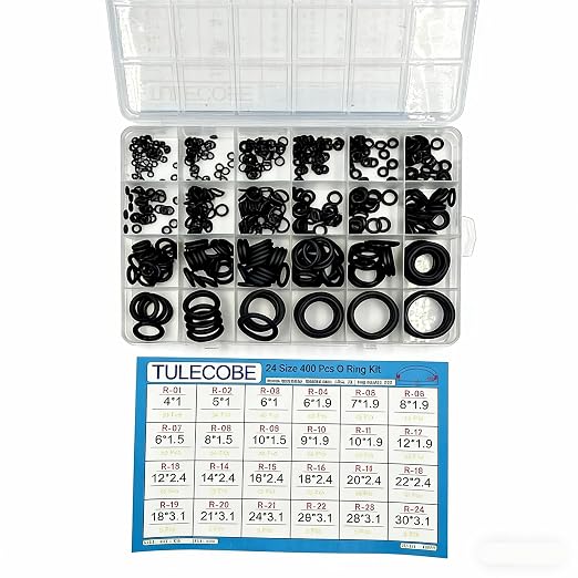 24 Size 400 Pcs Universal Metric Nitrile Rubber O Ring Assortment Kit - Image 6