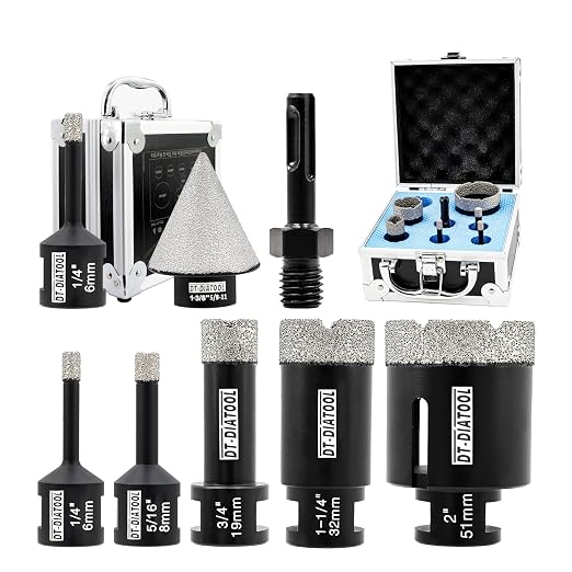 DT-DIATOOL Diamond Core Drill Bits Kit 8pcs/Set by DT-DIATOOL
