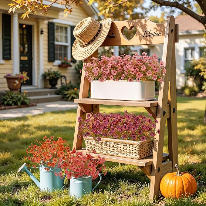 Alupssuc 48 Bundles Artificial Fall Flowers, UV Resistant Faux Mums Porch | - Image 4