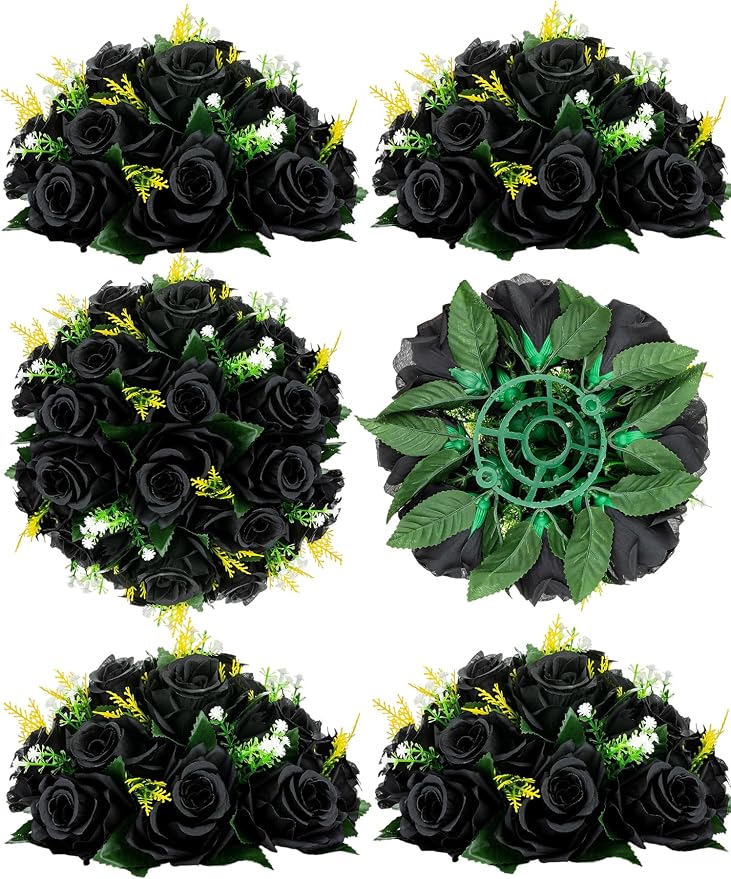 BLOSMON Black Rose Artificial Flower Balls by Blosmon