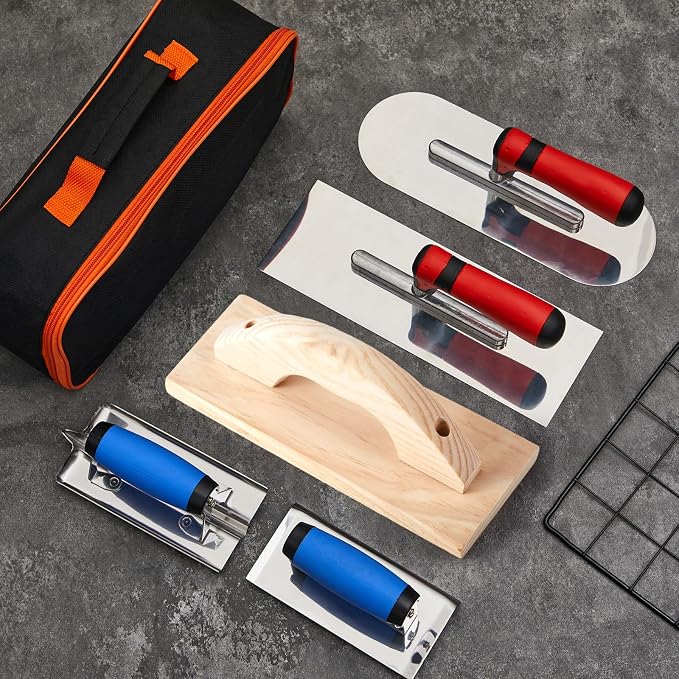 6pcs Concrete Hand Tools Set Masonry Tools Includes Stainless Steel Concrete - Image 7