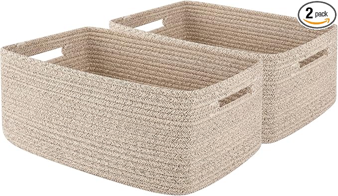 OIAHOMY Storage Basket for Shelves, Closet Cube Storage Bins Baskets for by MasterofSpaceOptimization