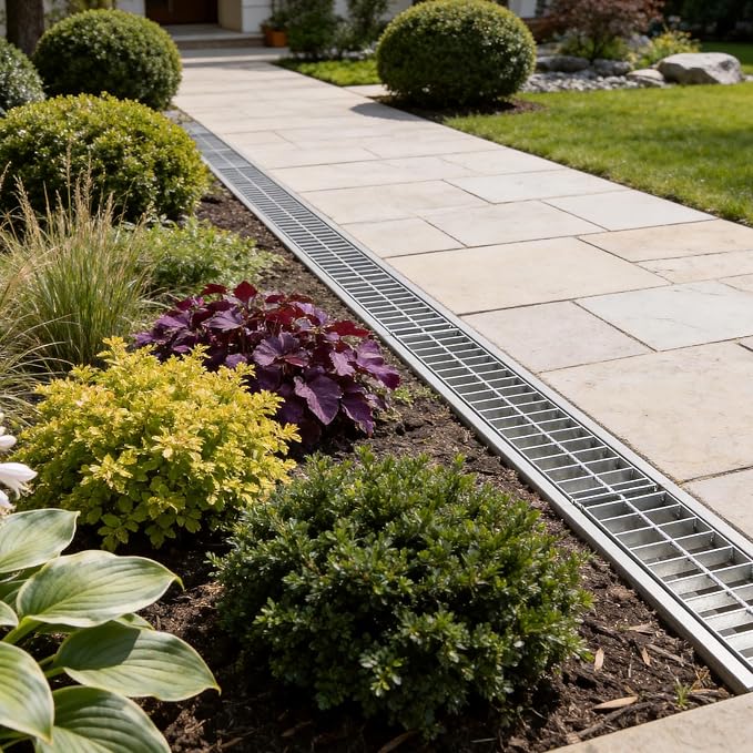 VEVOR Trench Drain, 39.2 x 5.8 x 5.5 in, Linear Drainage Channel - Image 8