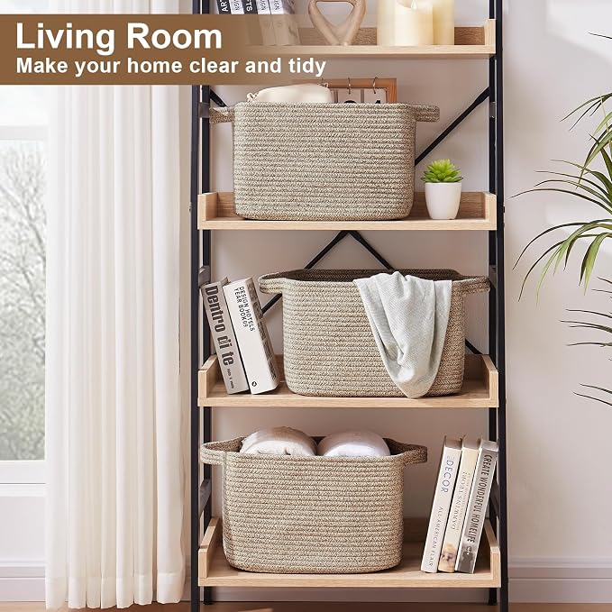 OIASKET Storage Basket for Organizing, Woven Baskets for Storage, Rectangle - Image 4