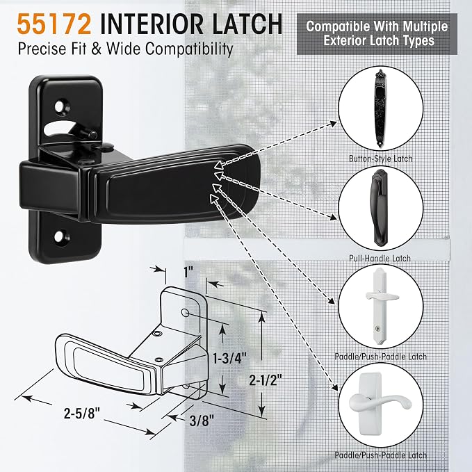 Storm & Screen Door Latch Replacement Kit - Image 4