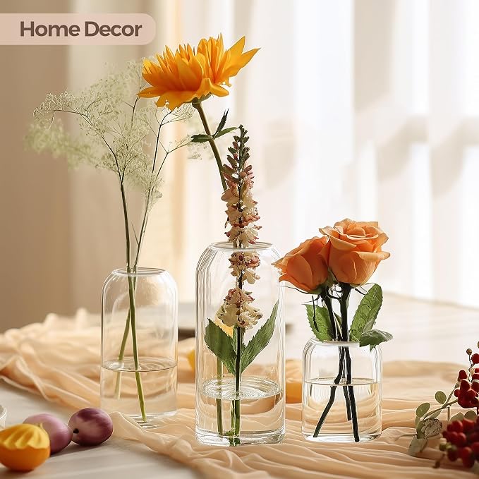 ComSaf Glass Bud Vases in Bulk, Mini Flower Display, Wedding Decor, Table - Image 2
