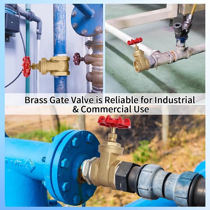 3’’ NPT Brass Gate Valve, 200 WOG Manual Rotary Sluice Valve - Image 8