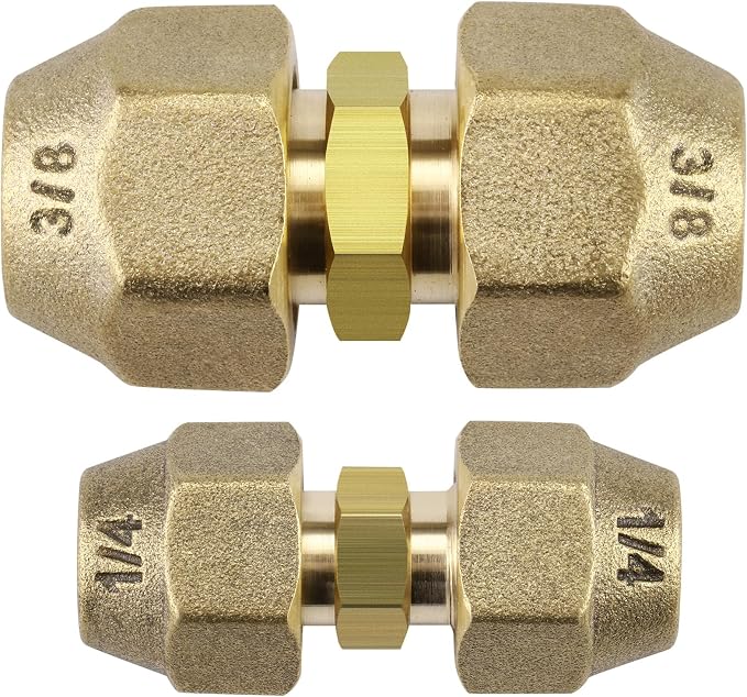 2-Pack 1/4 and 1/2 Inch AC Copper Pipe Extension Connectors | Includes 2 union - Image 7