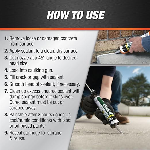 DAP Concrete and Mortar Filler and Sealant, 10.1 Oz - Image 3