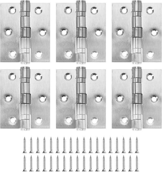 6 Pack Ball Bearing Door Hinges by LITLANDSTAR