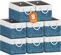 Storage Bins 8-Pack, Foldable Storage Baskets by Fabtotes