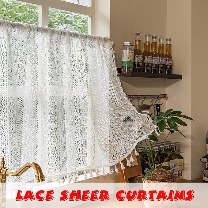 Sutuo Home Boho Lace Short Curtains - Image 3