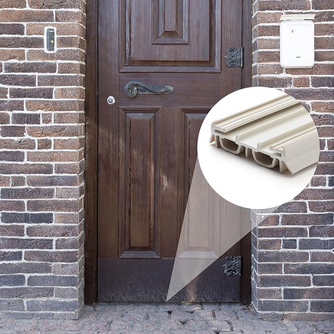 Pushglossy 2 Pack Slide on Door Sweep 35-3/4 Inches Double Bulb Weatherstrip - Image 5