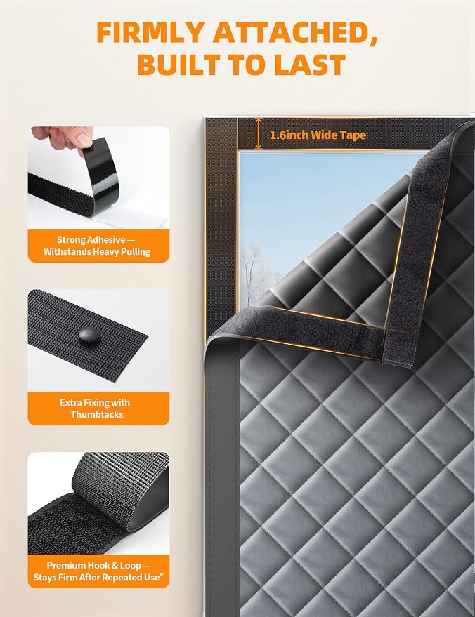 Window Insulation for Winter, 47″×63″ Thermal Window Cover, Dual-Sided - Image 5