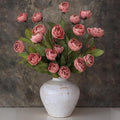 12 Pcs 27" Faux Silk Peony Artificial Flowers Stems by VIERENA