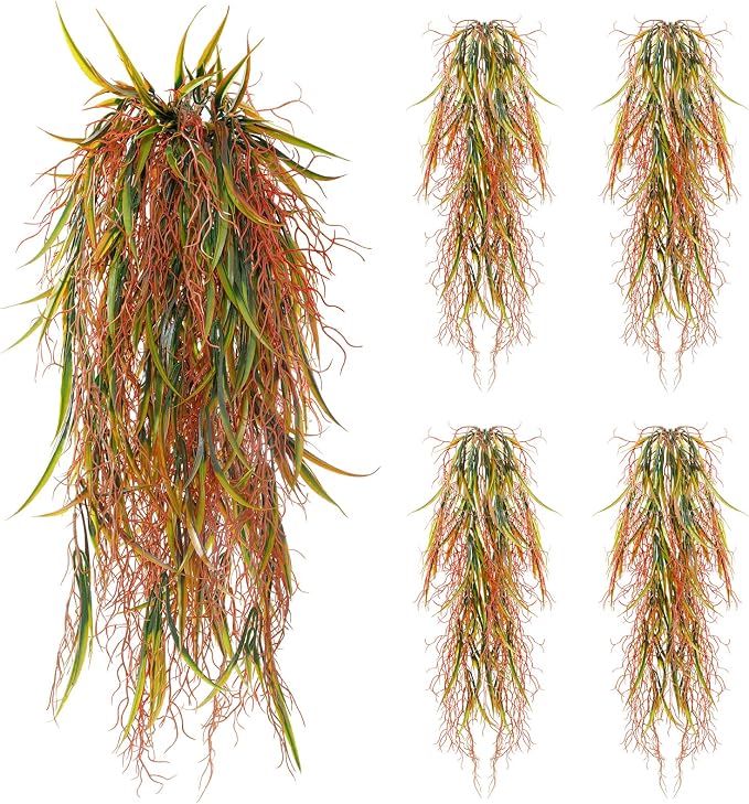 4Pcs Autumn Fake Hanging Fern Plants by dallisten