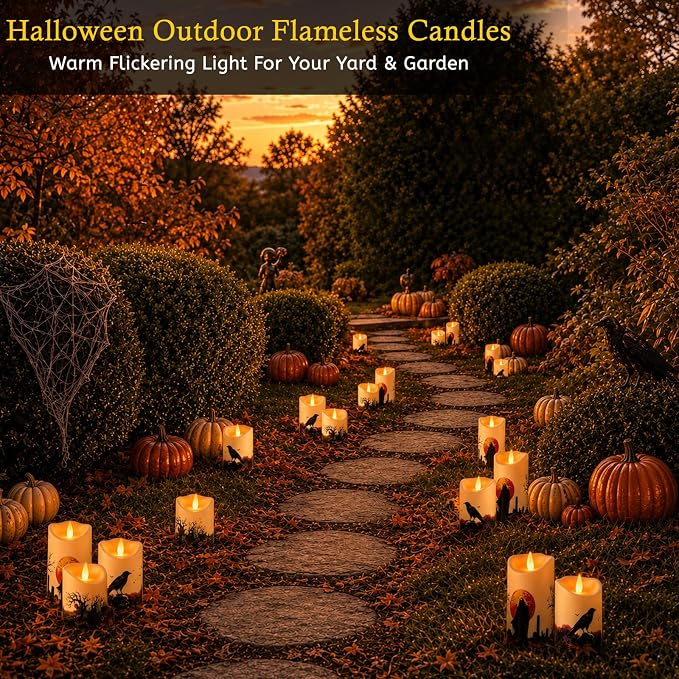 Artmarry Flameless Candles 4" 5" 6" Outdoor Indoor Pillars Battery Operated - Image 8