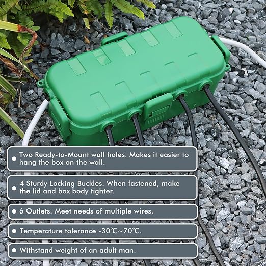 RESTMO Outdoor Electrical Box Waterproof, Extension Cord Cover | IP54 - Image 4