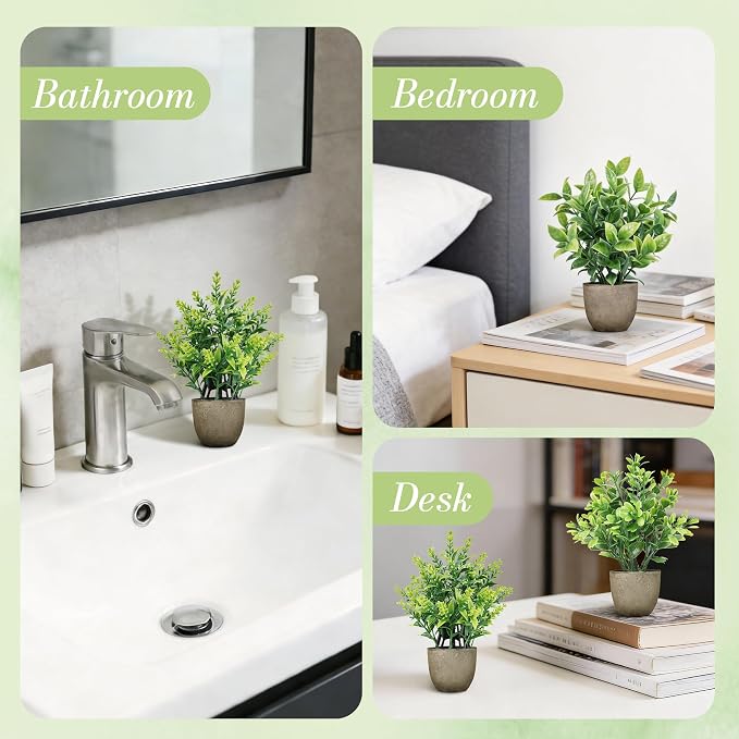 Der Rose 4 Pack Artificial Plants Indoor Fake Plants - Image 8