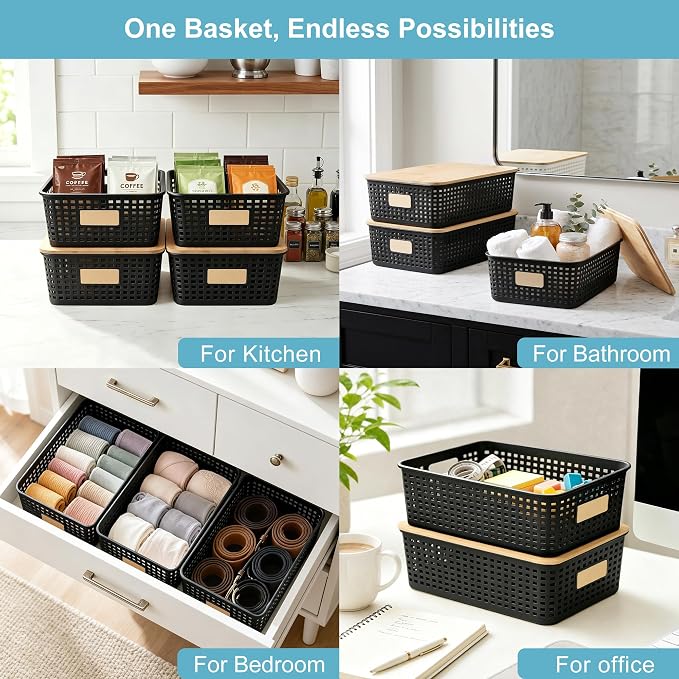 4 Pack Plastic Storage Bins - Image 5