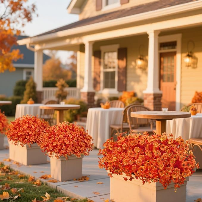 24 Pcs Artificial Fall Flowers Fake Mums - Image 6