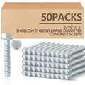 Tandefio 50 Pack 5/16 x 2 Concrete Anchors and Screw Kits Galvanized | Large by Tandefio