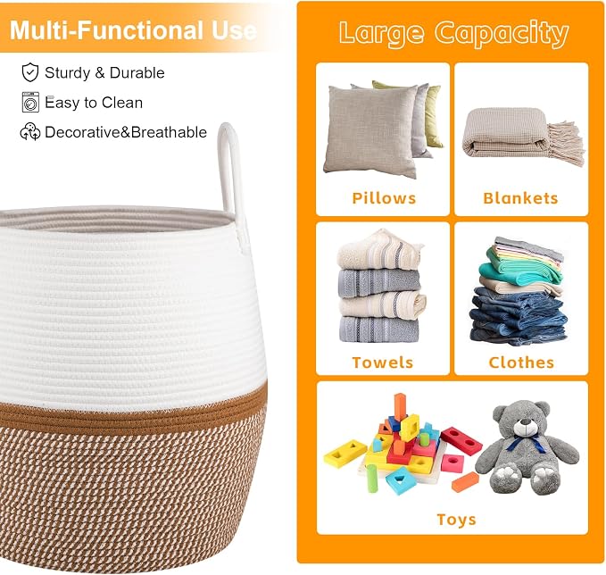 OIAHOMY 60L Blanket Basket - Image 5