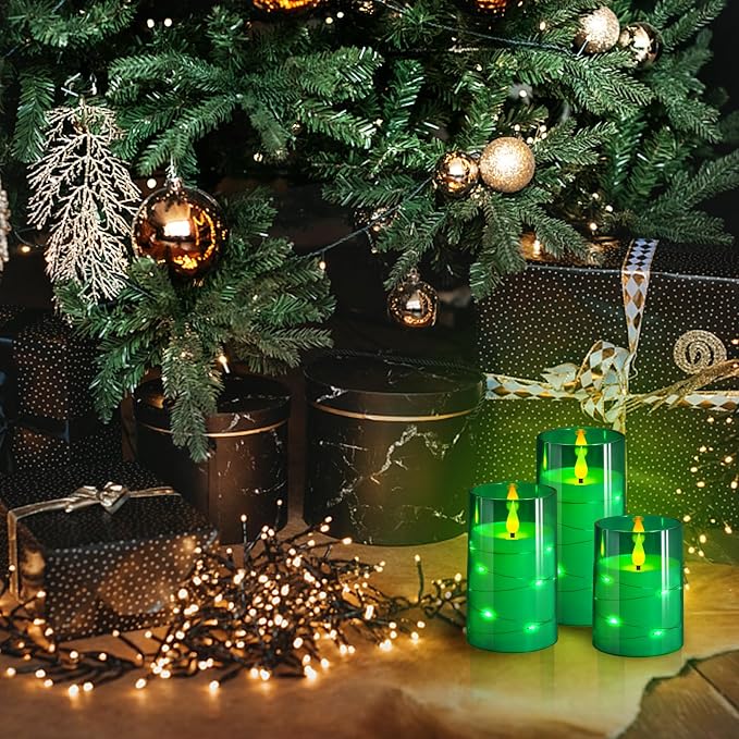 NURADA Flickering Flameless Candles: Built-in Star String Acrylic Battery - Image 4