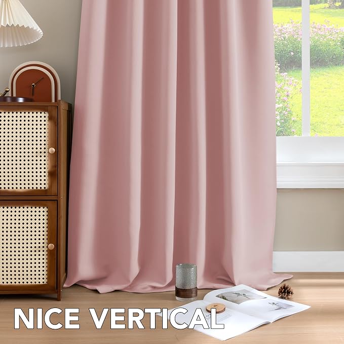 H.VERSAILTEX Baby Pink Blackout Curtains - Image 8
