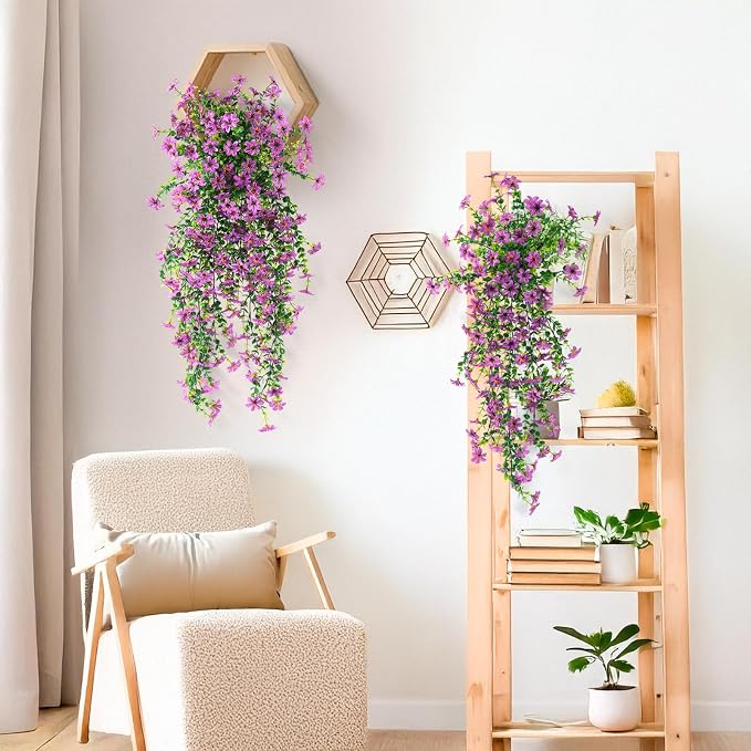 INQCMY Artificial Fake Hanging Flowers Plants - Image 5