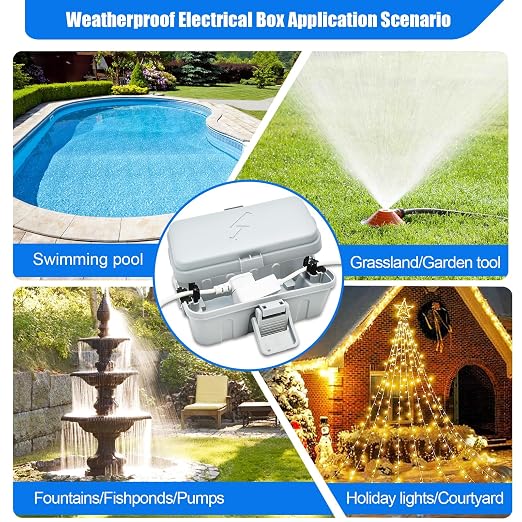 Hrensaw 3PCS Small Weatherproof Electrical Connection Box, Outdoor Electrical - Image 7