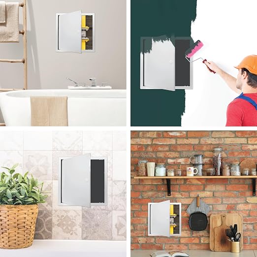 18" x 18" White ABS Plastic Plumbing Access Panel - Image 4