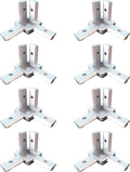 8PCS 3-Side End Corner Bracket Connector by Befenybay