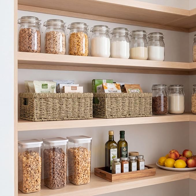 StorageWorks Wicker Baskets for Organizing, Seagrass Baskets for Decor - Image 2