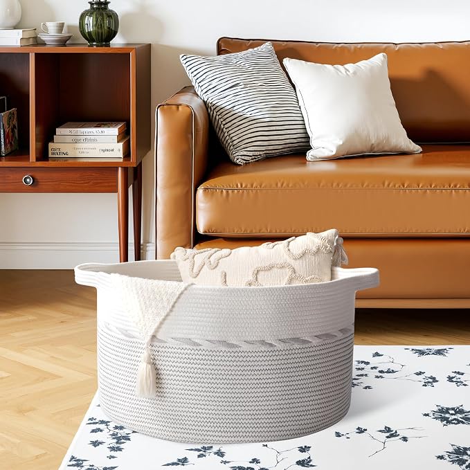 OIAHOMY 90L Extra Large Blanket Basket - Image 4
