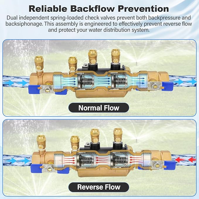 1-350 1" Double Check Backflow Preventer, Double Check Valve Assembly | Cast - Image 7