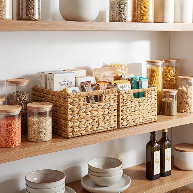 StorageWorks Wicker Baskets for Storage, Wicker Storage Baskets, Wicker Storage - Image 2
