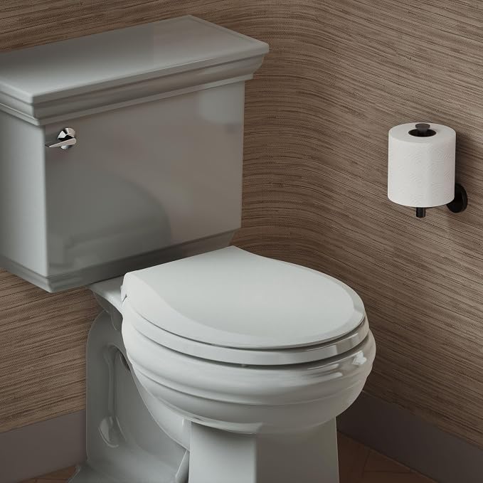 KOHLER 4639-RL-95 Cachet ReadyLatch Round Toilet Seat Soft Close, Ice Grey - Image 2