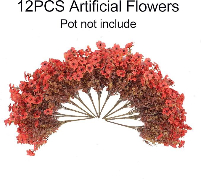 Artificial Faux Mums Flowers Plants - Image 2