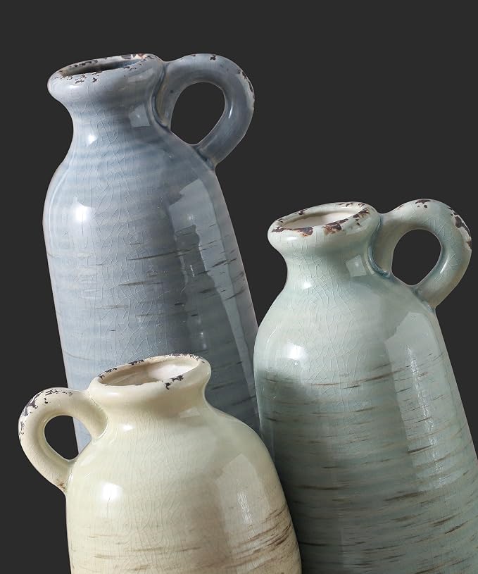 Ceramic Vase Set of 3 | Neutral Vase Home Decor - Image 3