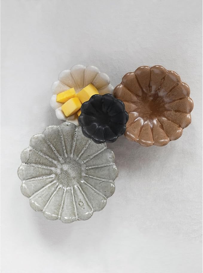 Creative Co-Op Stoneware Flower Bowls - Image 4
