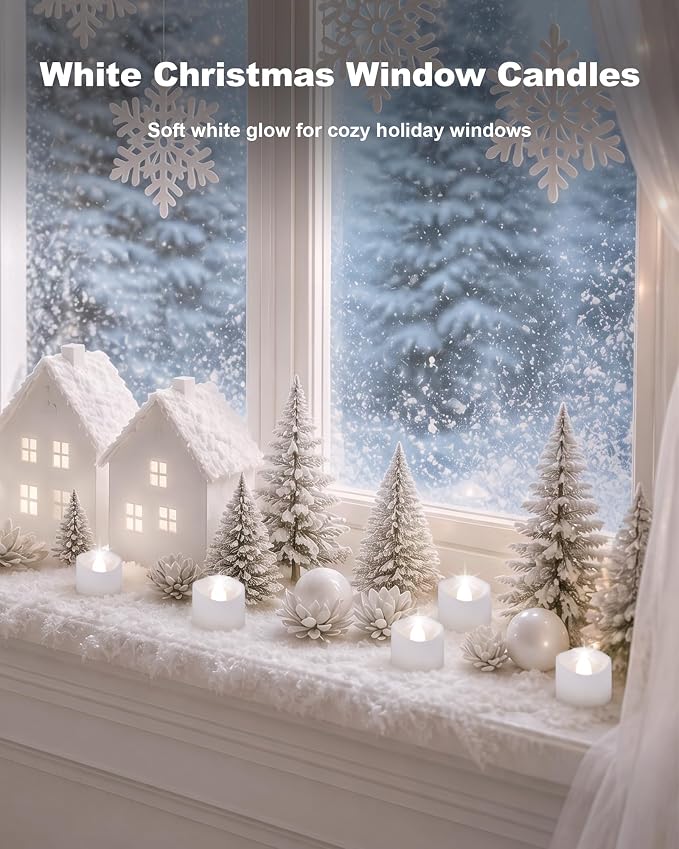 Homemory 24-Pack Flameless Tea Lights Candles Battery Operated, 200+ Hours | - Image 7