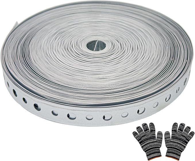 Galvanized Metal Pipe Strap 3/4-Inch x 100-Feet 24-Gauge by AxiSculpt