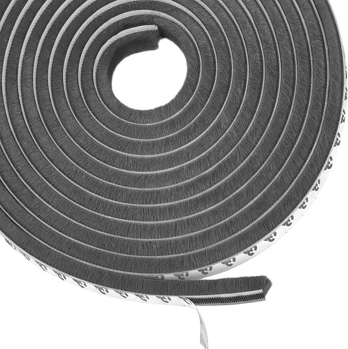16.5FT Weather Stripping Self-Adhesive Pile Window Seal, Dense Brush by Unknown
