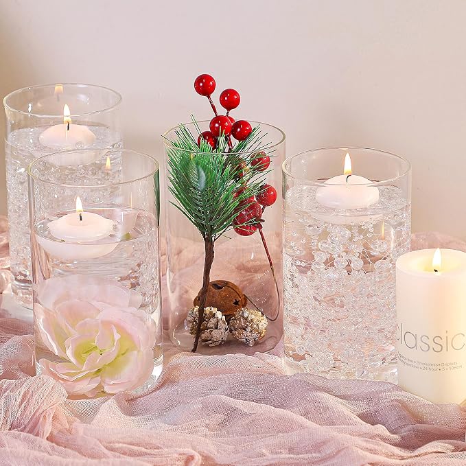 12pcs 6 Inch Clear Glass Cylinder Vases - Image 4