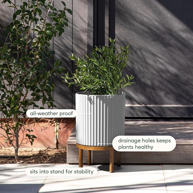 Veradek Demi Series Round Planter w/ Stand - Image 7