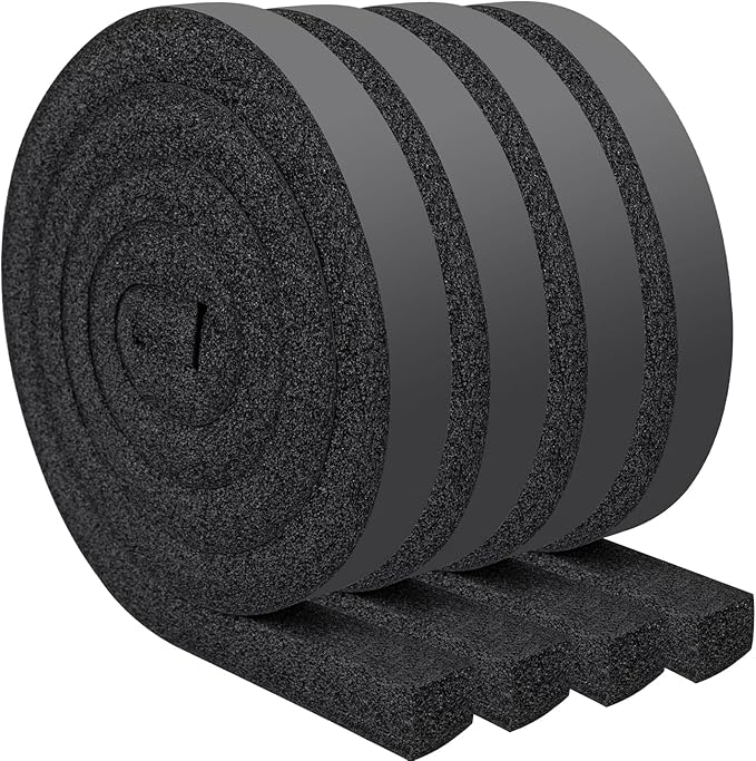 Yotache Open Cell Foam Air Conditioner Insulation Seal Strip 4 Pcs 1"x1" | No by yotache